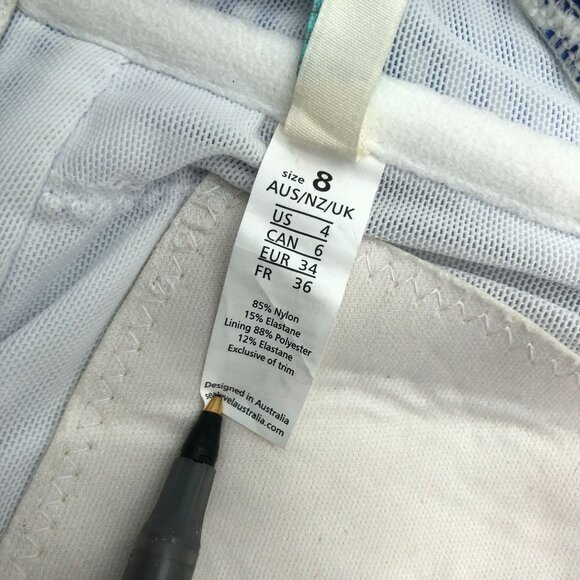 Sea Level Sorrento Stripe Cross Front Multfit Bikini Top French Blue US Size 4 - Picture 4 of 4